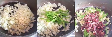 Revuelto de judías, jamón y huevos Granja de Vilane