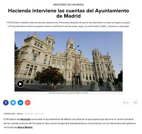 Tras la intervención de las cuentas del Ayuntamiento de Madrid ahora se impide una comisión de investigación sobre la gestión de Botella y Gallardón Tras la intervención de las cuentas del Ayuntamiento de Madrid ahora se impide una comisión de investigación sobre la gestión de Botella y Gallardón