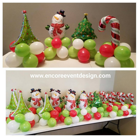 Decoraciones de Navidad con globos