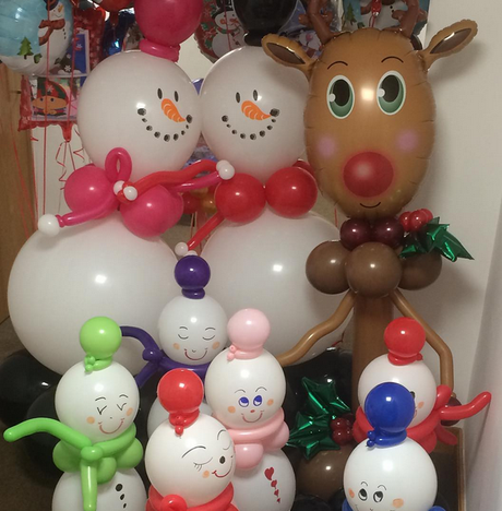Decoraciones de Navidad con globos