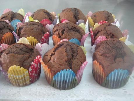 MUFFINS CON MUCHO CHOCOLATE