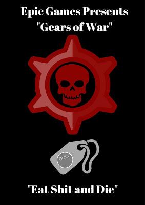 Gears of War minimalist poster Top 5 muertes en Gears of War