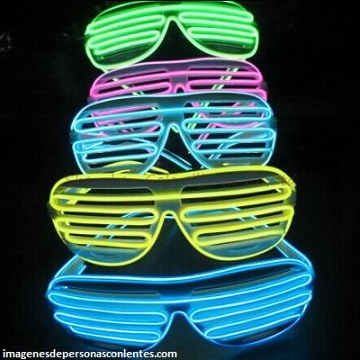 gafas con luces para fiestas colores