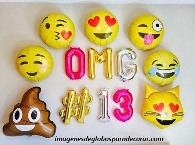 emoticones de globos de cumpleaños regalo