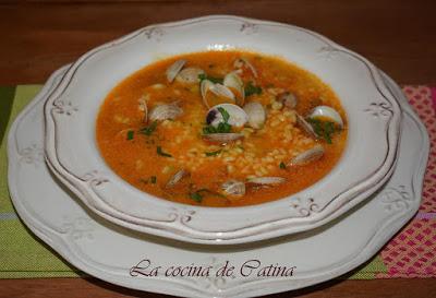 Arroz caldoso con almejas