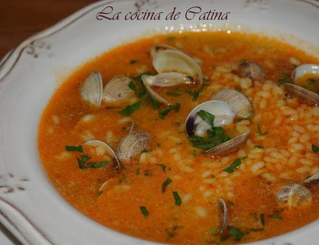 Arroz caldoso con almejas