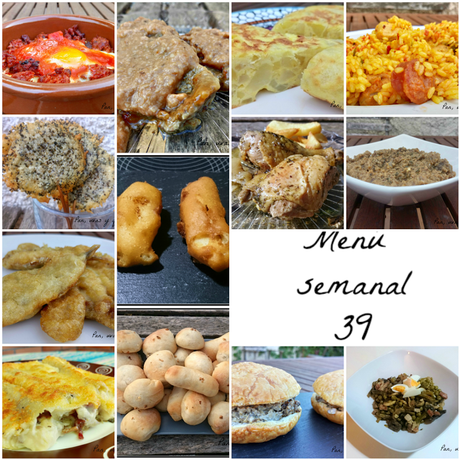 Menú semanal 39 Menú semanal 39