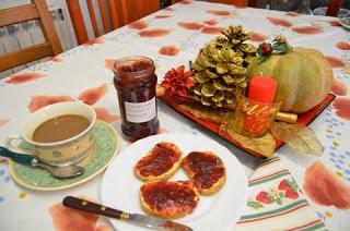 Mermelada de caquis y  naranja con jengibre y ron