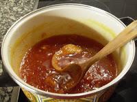 Mermelada de caquis y  naranja con jengibre y ron