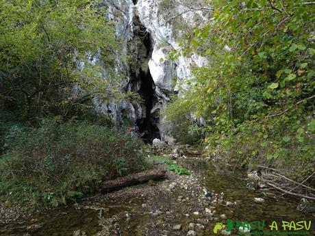 Peña Sienra desde Covadonga: Cueva donde desaparece el Rio las Mestas