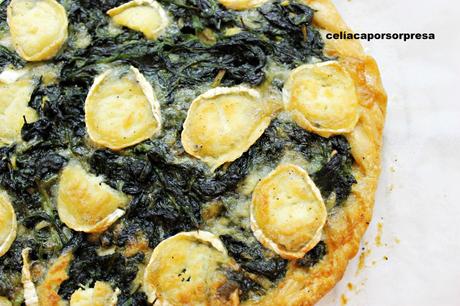 HOJALDRE DE ESPINACAS Y QUESO RULO DE CABRA (horno) HOJALDRE DE ESPINACAS Y QUESO RULO DE CABRA (horno)