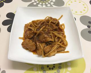Tallarines con carne