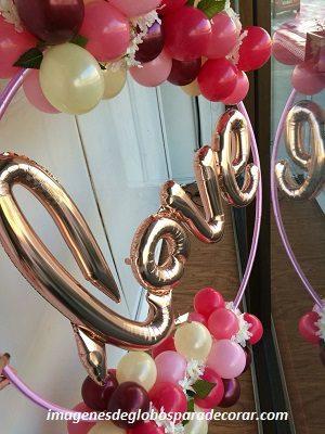 decoracion de amor con globos fiesta