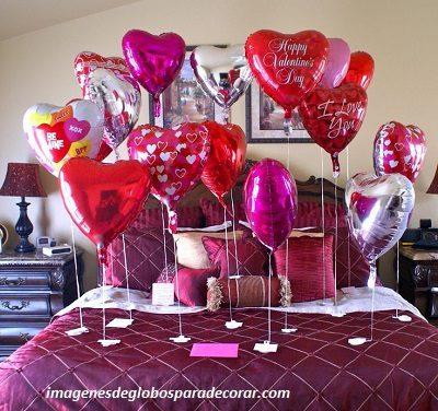 decoracion de amor con globos sorpresa