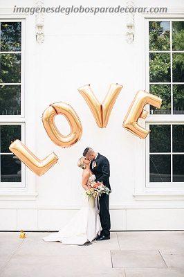 decoracion de amor con globos matrimonio