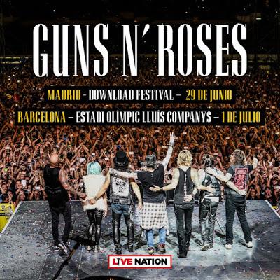 Guns n' Roses anuncian conciertos en Barcelona y Download Festival Madrid 2018
