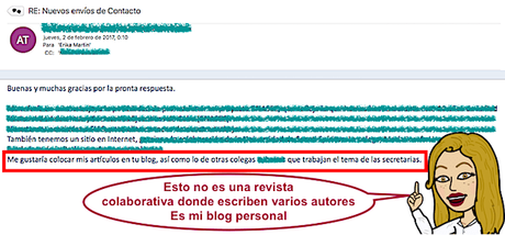 Emails que enfadan a un blogger