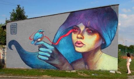 Rostros de mujeres y colores - Natalia Rak Street Art