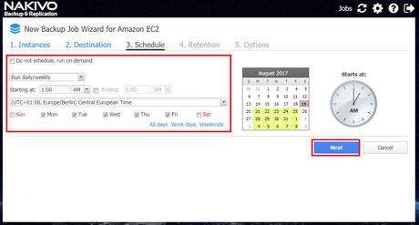 Backups de instancias EC2 con Nakivo B&R en AWS - Creación de jobs Gestión de backups en AWS con Nakivo