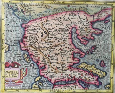 MERCATOR, HONDIUS: Macedonia, Epiro, Achaia, 1609