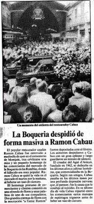 Ramón Cabau: el gastrónomo que se sucidó en la Boquería