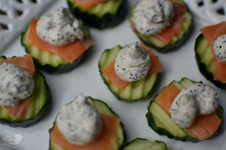 Aperitivo de pepino con crème fraîche