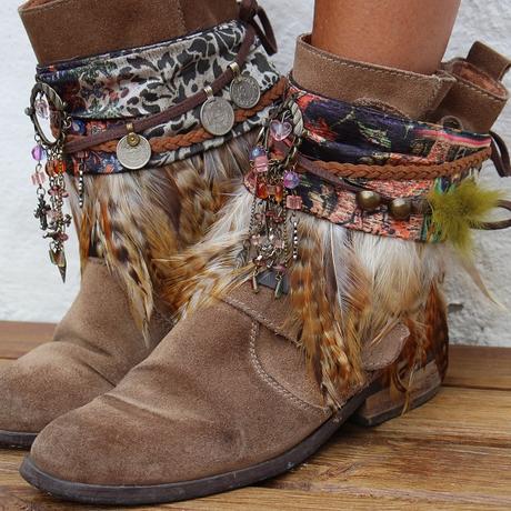 Decora botas con tela vintage