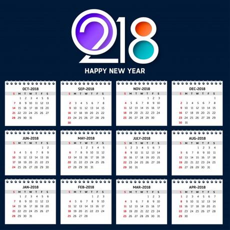 Descarga 10 calendarios 2018 gratis editables para imprimir los mejores y más elegantes calendarios 2018 gratis de pared