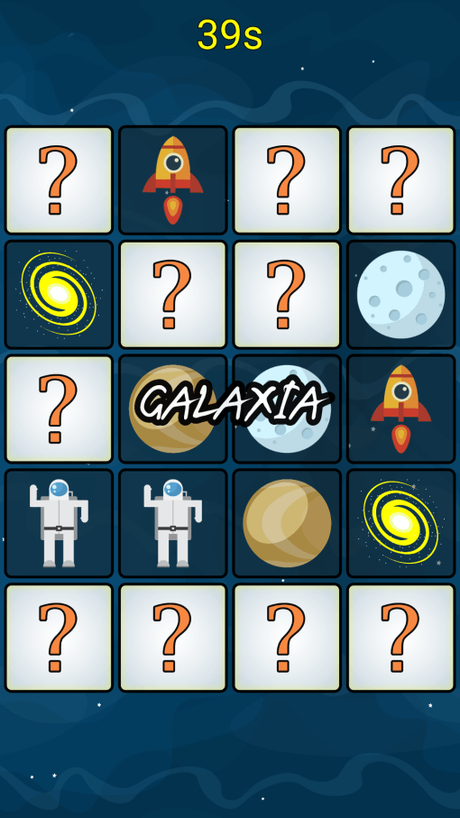 Star Memory Match juego de memoria para aprender jugando