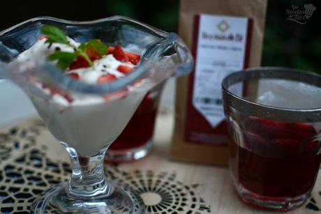 Helado de te de frutas, fresa y nata 04