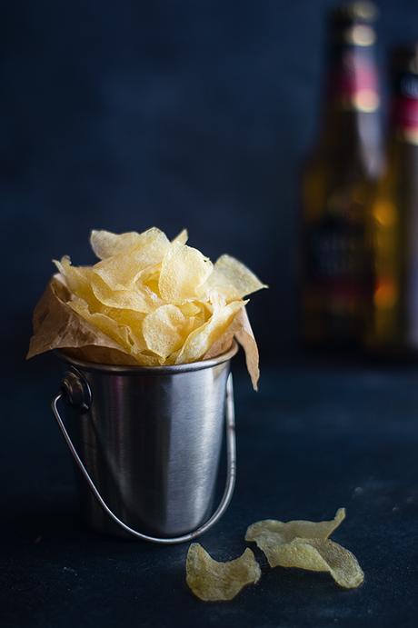 Chips de patata caseras (al natural y con sabor)