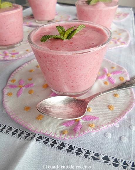 Espuma de Fresas {Apta para Diabéticos}