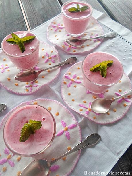 Espuma de Fresas {Apta para Diabéticos}