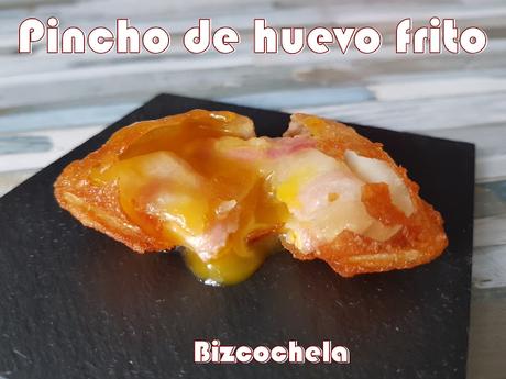 PINCHO DE HUEVO FRITO CON PATATAS Y BACON