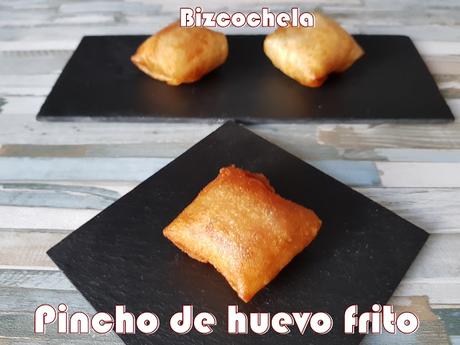 PINCHO DE HUEVO FRITO CON PATATAS Y BACON