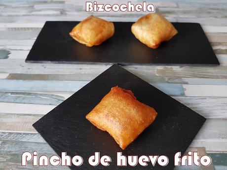 PINCHO DE HUEVO FRITO CON PATATAS Y BACON