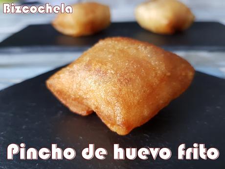 PINCHO DE HUEVO FRITO CON PATATAS Y BACON
