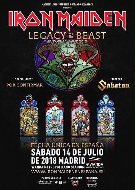 Iron Maiden, en Madrid, en Julio de 2018