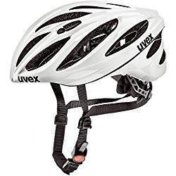 Uvex Boss Race - Casco de ciclismo para hombre, color blanco, talla 55-60 cm