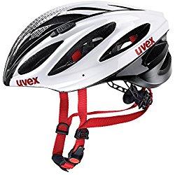 Uvex Boss Race - Casco de ciclismo, color blanco / negro, talla 52 - 56 cm