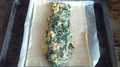 Trenza de bechamel y espinacas