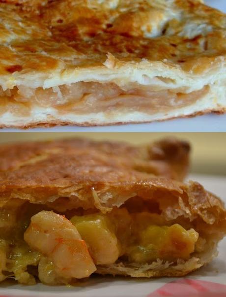 Pastelón de gambas y puerro, y jamón bajo en calorias y queso Pastelón de gambas y puerro, y jamón bajo en calorias y queso