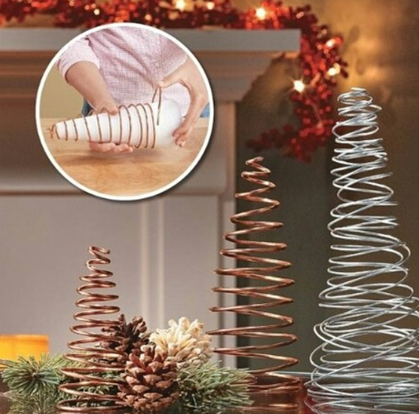 7 diy mini Arboles de Navidad