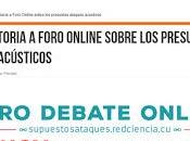 Presuntos ataques acústicos Foro Online Comité Expertos video]