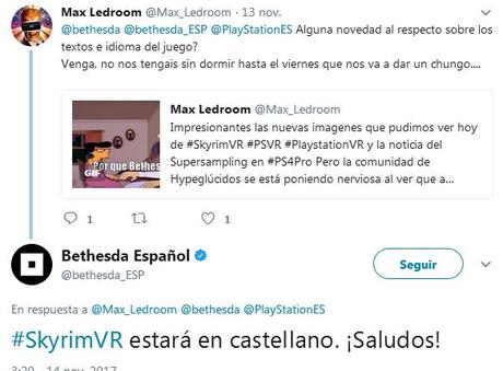 Skyrim VR Bethesda confirma que Skyrim VR llegará en completo castellano