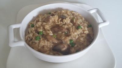 Risotto con torta de Cañarejal y shiitake