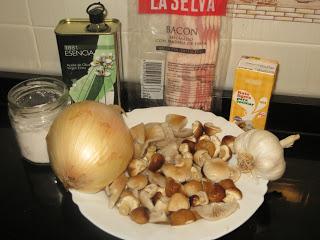 SETAS A LA CARBONARA SETAS A LA CARBONARA