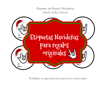 Etiquetas de regalo Navideñas para la Comunidad de Sordos