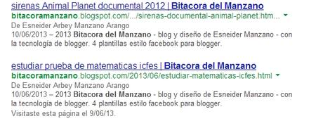 descripciones duplicadas en blogger