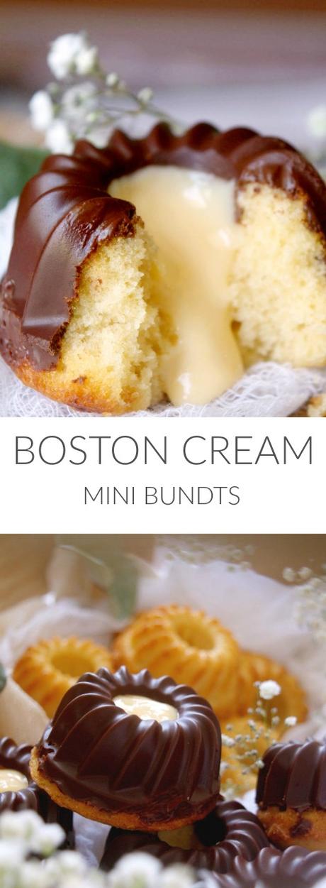 Boston Cream Mini Bundts #BundtBakers
